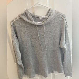 89th & Madison Heather Gray Knit Hoodie